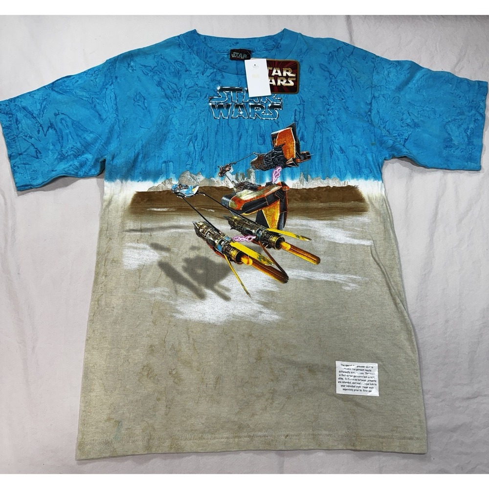 VTG 90's Star Wars Tee Shirt - Episode I - Pod Racer Kids XL/adult Medium NWT